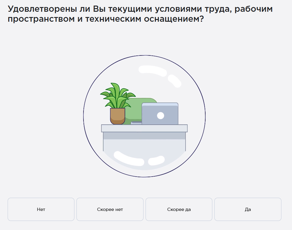Примеры вопросов, метрика «Условия и оплата»
